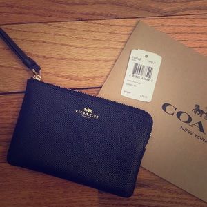 Black Coach Wristlet